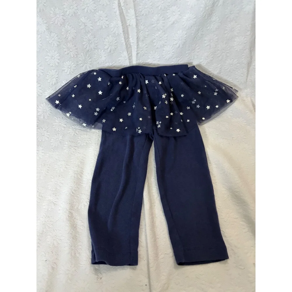 Carters Navy Blue Star Whimsical & CelestialTutu Skirted Skeggings 18M